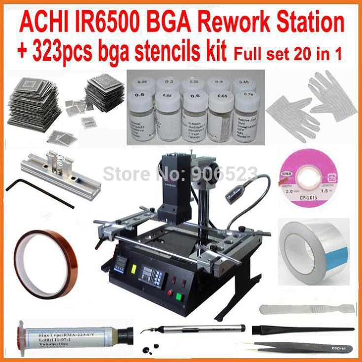  achi ir6500 bga  ۾ ̼ + 323 pcs bga ٽ ִ ÷ reball station  20 in 1 bga reballing kit